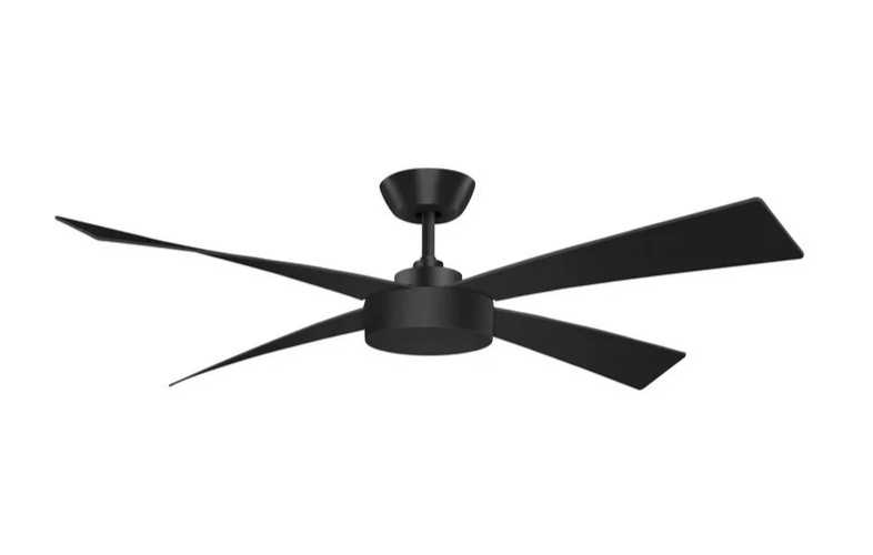 Brilliant Ceiling Fan 48" Reversible 4 Blade Black Matte 3 Speed Fairwind
