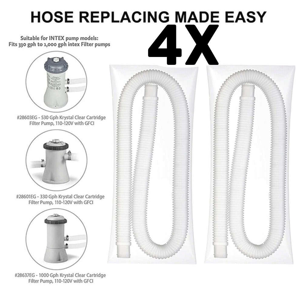 Genuine Intex Hose 32MM Pipe for Above Ground Swimming Pool Pump 4 Pack