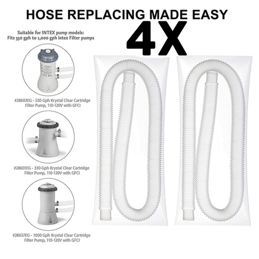 Genuine Intex Hose 32MM Pipe for Above Ground Swimming Pool Pump 4 Pack