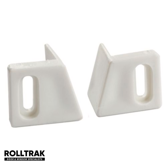 Rolltrak Cavity Sliding Door Guide Track Nylon Finish Adjustable 2 Pack