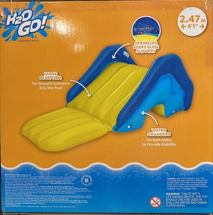 Bestway Active Giant Pool Water Slide Summer Kids Fun Outdoor 2.47m
