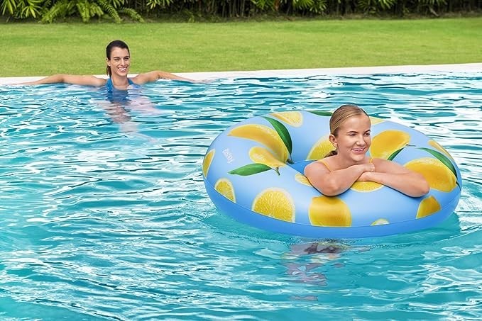 Bestway H2OGO! Scentsational Lemon Swim Ring Inflatable Pool Tube Water Float
