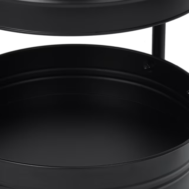 3 Tier Round Trolley Cart Kitchen Storage Rolling Rack Holder Shelf Organiser