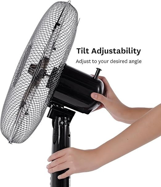 Goldair 40cm Pedestal Fan w/ Remote Control Tilt Adjustable Oscillating 5 Blades