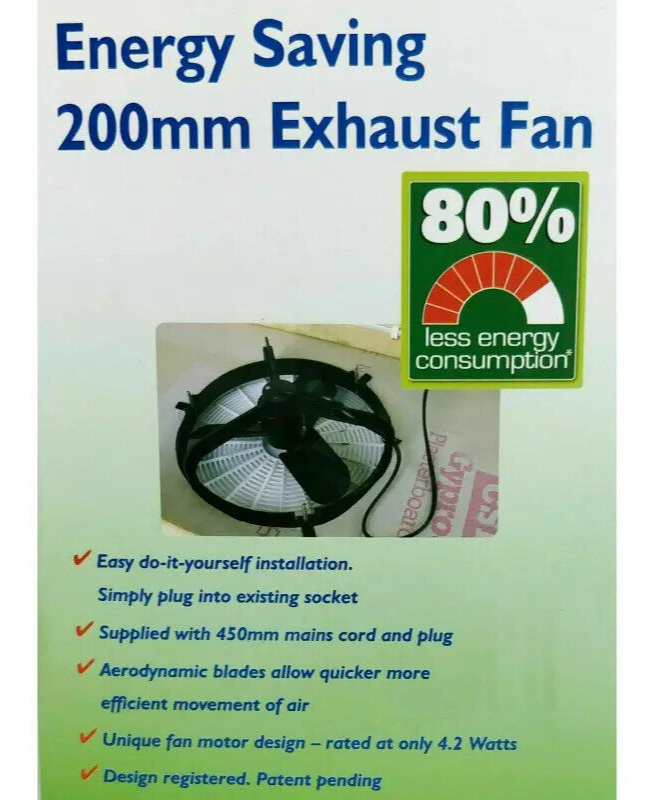 Arlec Ceiling Exhaust Fan Bathrooms Kitchen Ventilation Powerful Electric 200mm