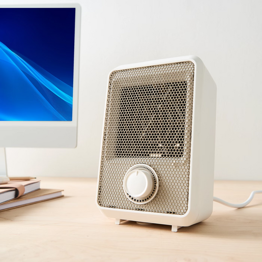 Desktop Mini Electric Heater Portable Small Room Warmer Office Table 600W White