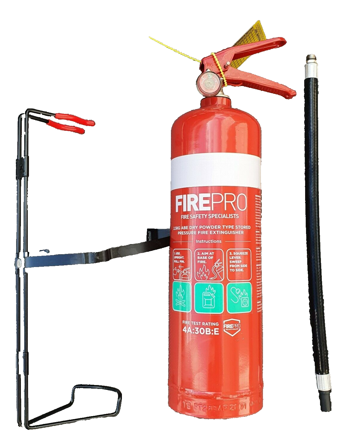 FirePro 2.5kg Fire Extinguisher Dry Powder Car Boat Home Caravan Pro W/ Bracket