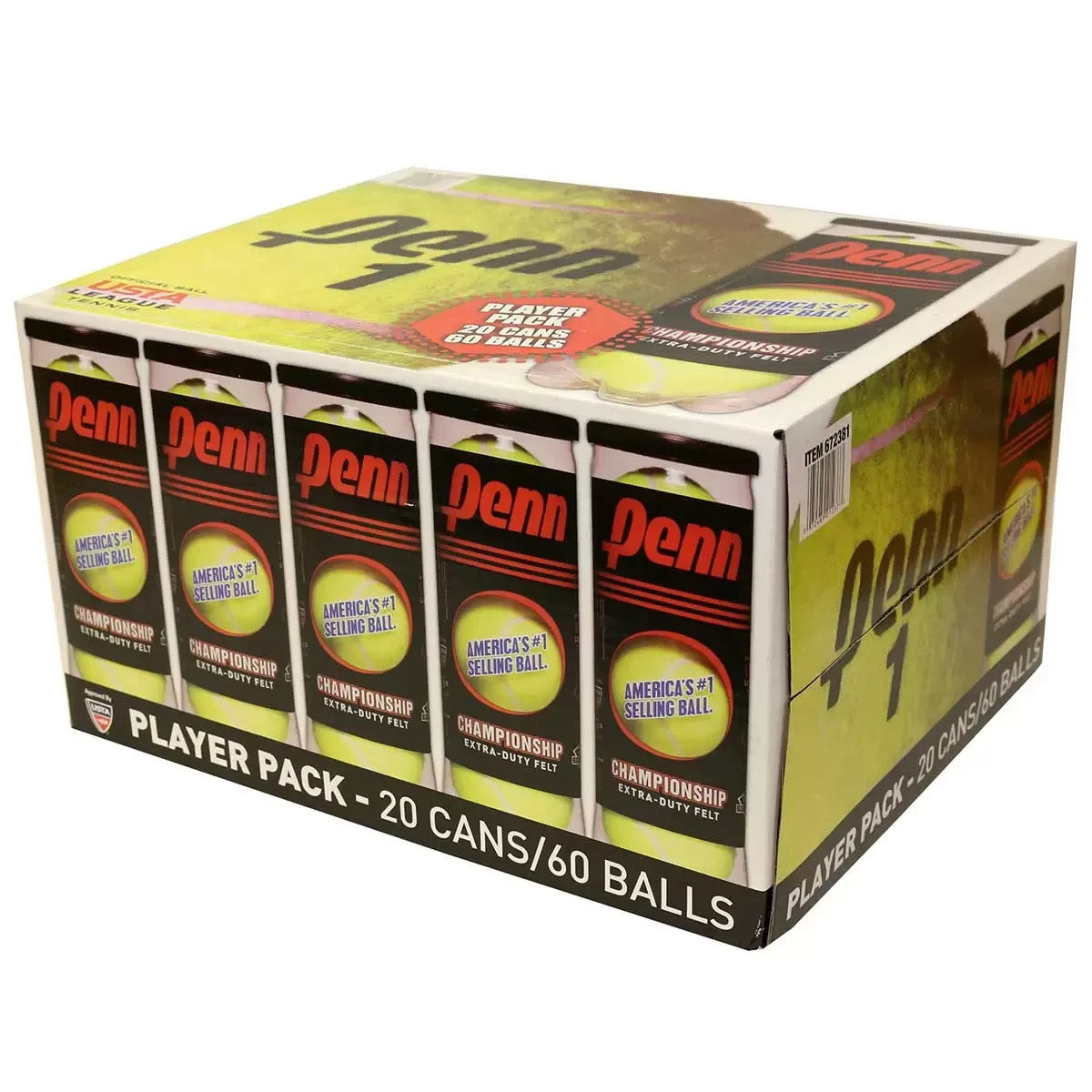 20x Cans (60x Balls) PENN CHAMPIONSHIP Tennis Balls Extra Duty Felt BrandNew