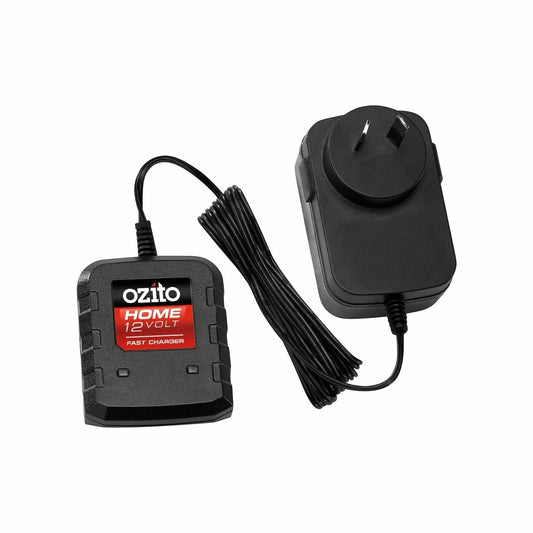 Ozito Home Battery Charger Fast Charging 12V Lithium Ion Range 1.5Ah Compact