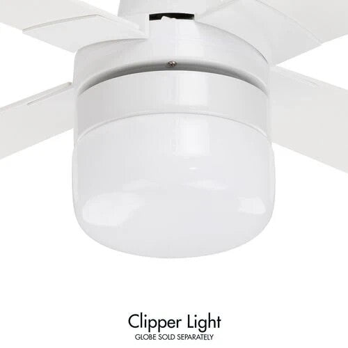 Arlec Ceiling Fan Clipper LED Light 4 Blade 120cm White 240V