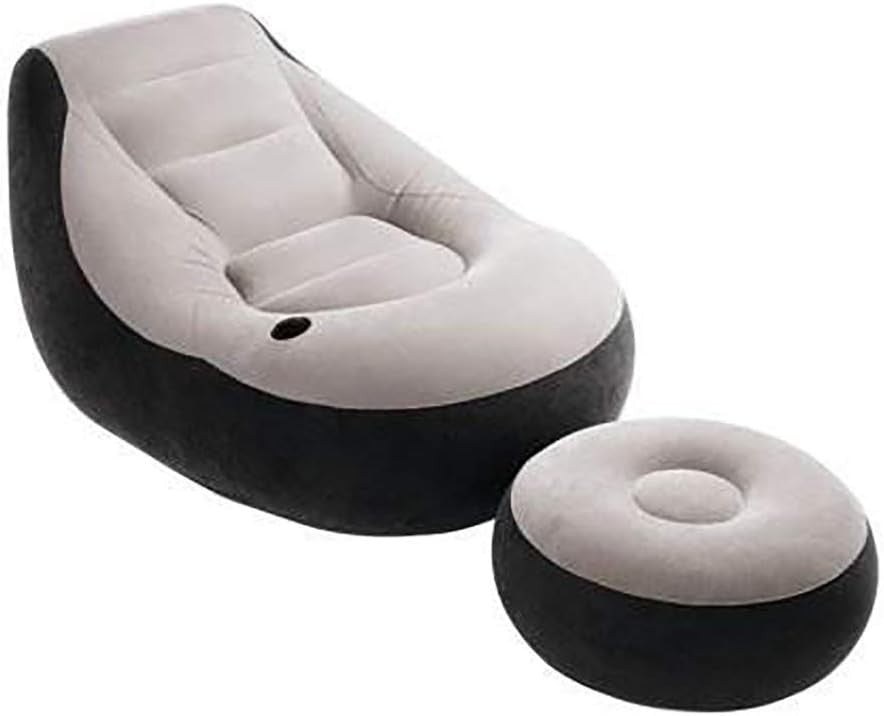 Intex Ultra Lounge Ottoman Set Inflatable Sofa Couch Chair Seat Footrest Relax