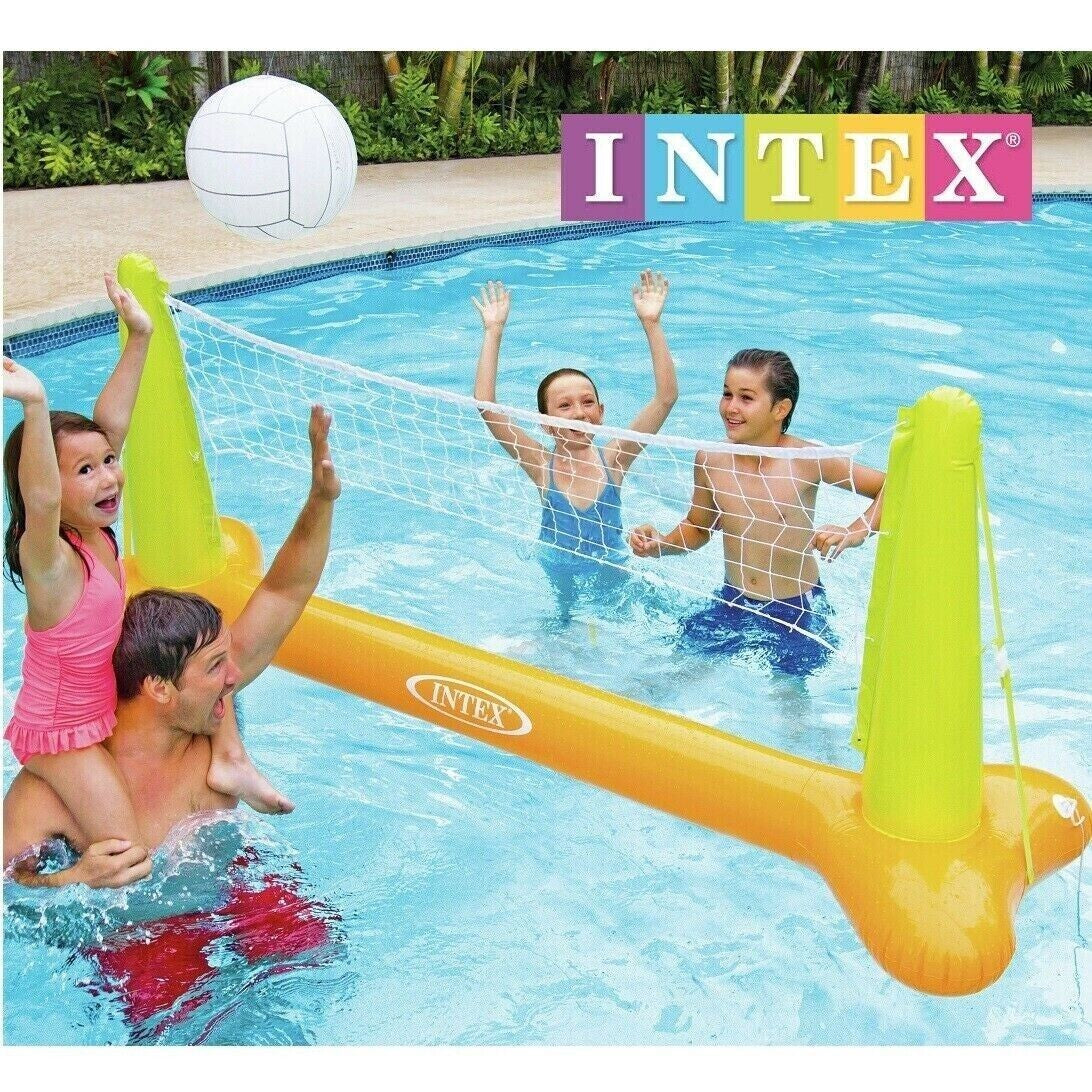 Intex Pool Volleyball Set Inflatable Floating Game Ball Net Swimming Pool Party