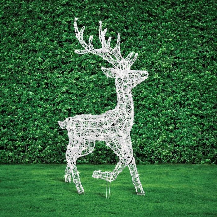 Lytworx Kicking Reindeer Statue Cool And Warm White Solar 110cm x 70cm 160 LED