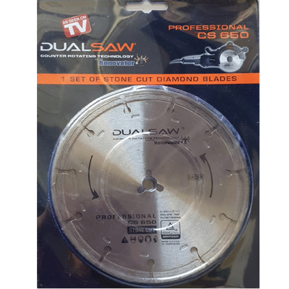 Dualsaw Stone Cut Diamond Blades for Circular Saw Cutting Grinder CS650 2 Pack