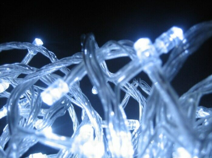 Lytworx 1200 White LED Solar Icicle Lights String Light Xmas Decoration 23.9m