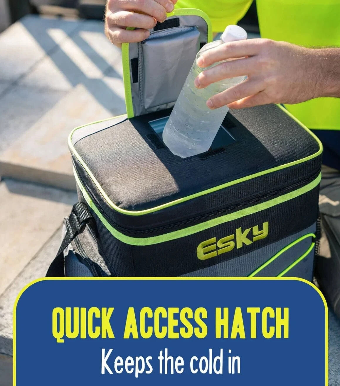 Esky Cooler Bag 30 Can Hybrid Hard Inner Insulated Lining Ice Brick Lunch Drink