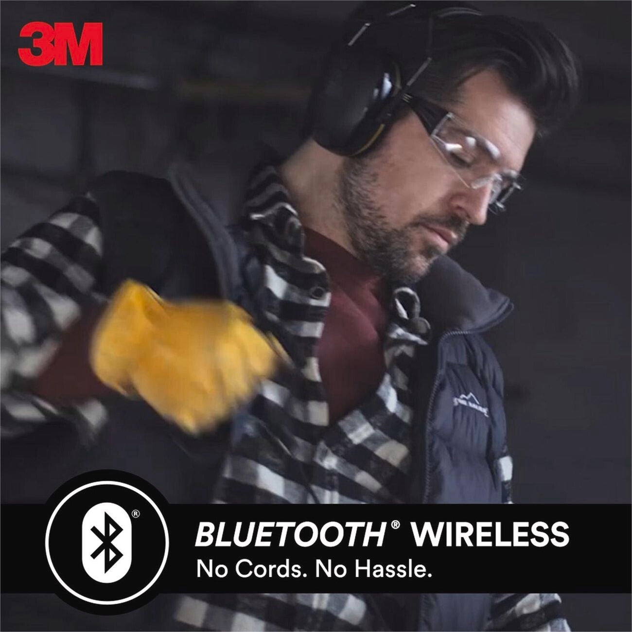 3M Bluetooth Earmuffs WorkTunes MP3 Call Connect Wireless Rechargeable Headphone