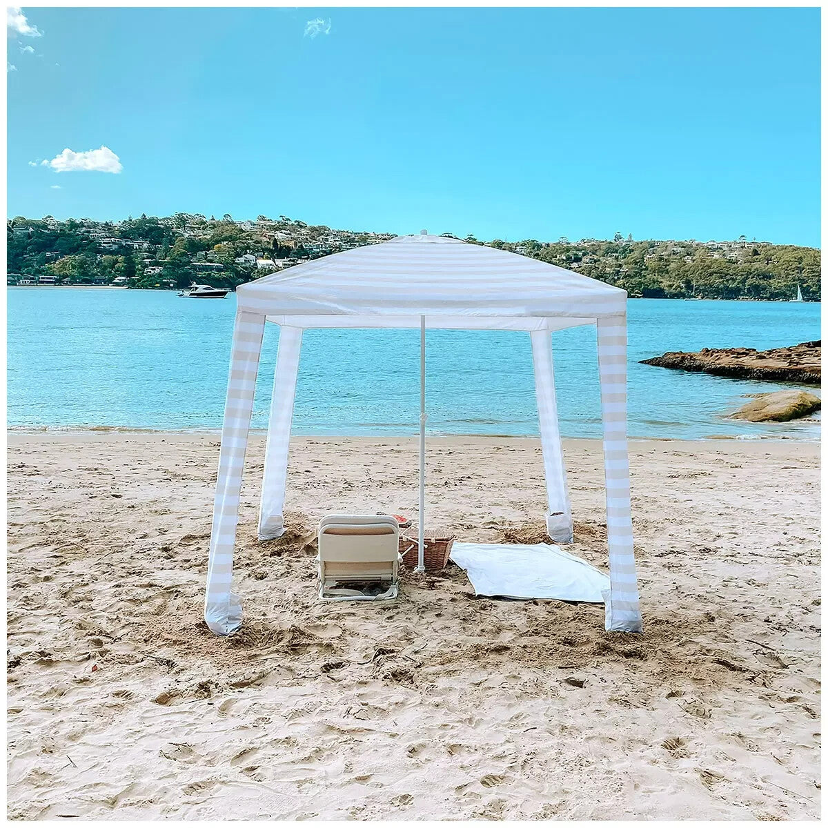 Coconut Grove Beach Cabana Umbrella Tent Sun Shade Shelter with Bag Sahara Sand
