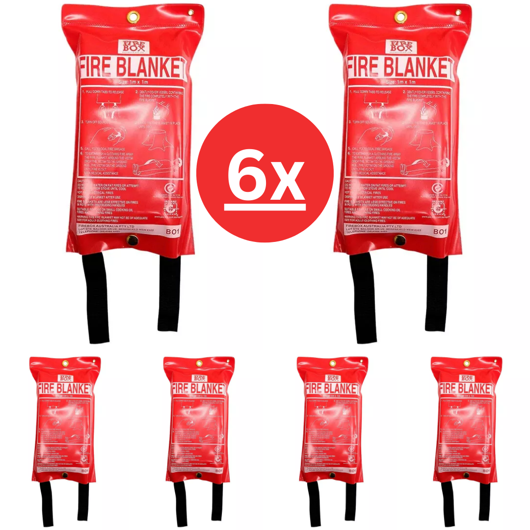 Fire Blanket 1mx1m For Home Kitchen Office Caravan Emergency Flame Extinguisher