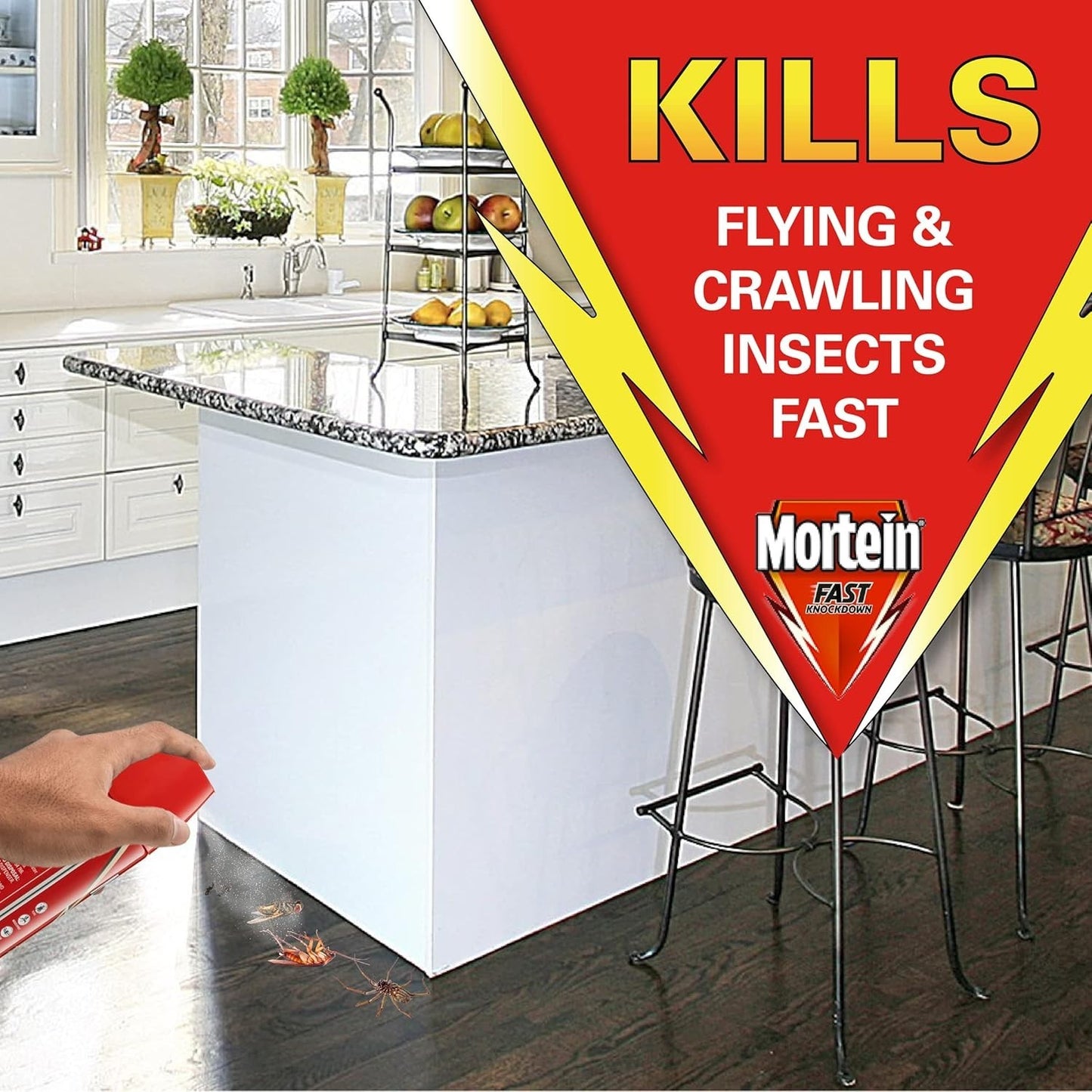3x Mortein Fast Knock Down Fly Mosquito Multi Insect Killer Pest Spray 300g