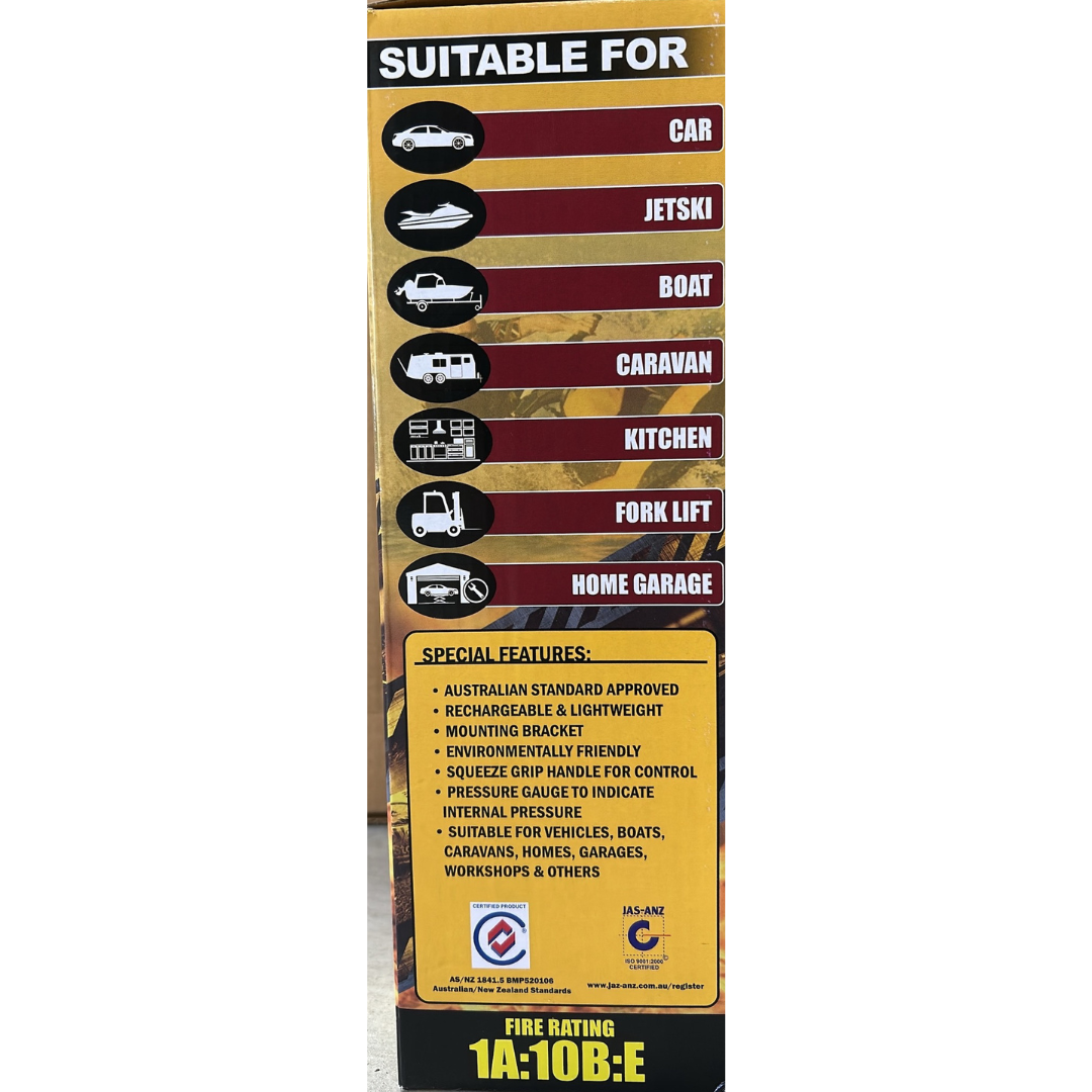 Ready2Fire Fire Extinguisher 1kg with Bracket ABE Dry Powder Car Home Caravan