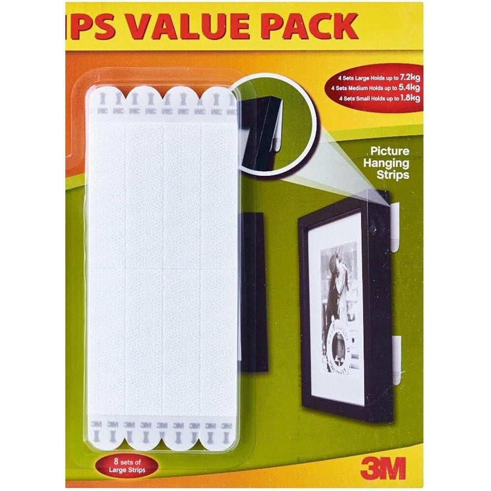 3M Command Picture Hanging Strips Damage Free Frame Wall  Adhesive Strip