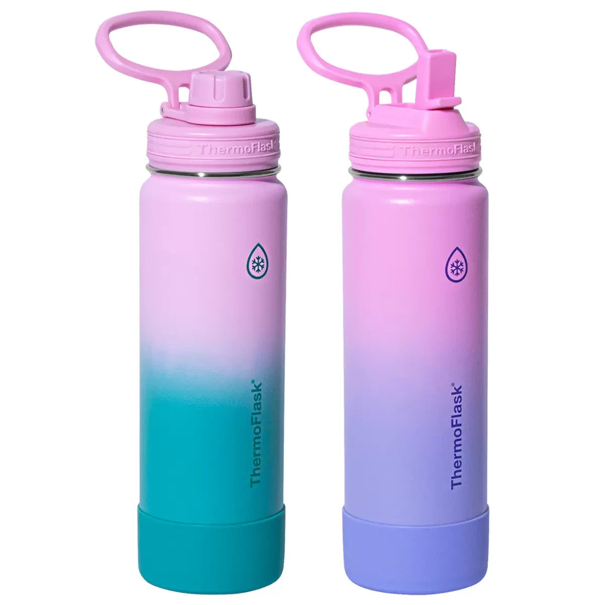2x ThermoFlask Ombre Double Wall Vacuum Insulated Stainless Steel Bottle 710ml