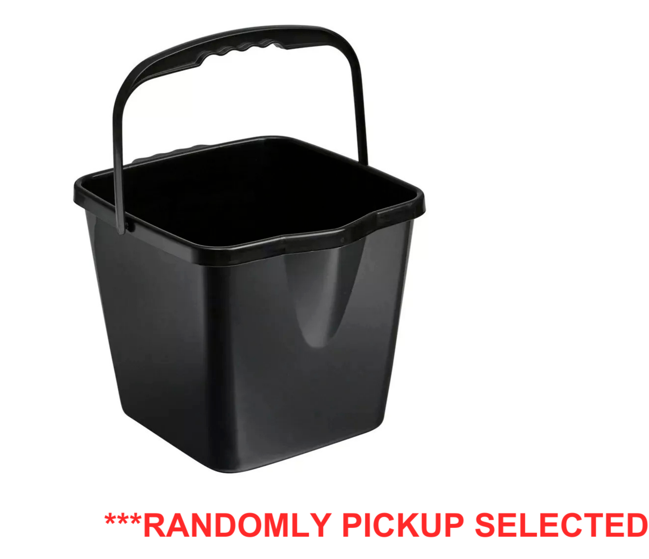 Ezy Storage Square Bucket with Handle Heavy Duty Plastic Spout Water 12L