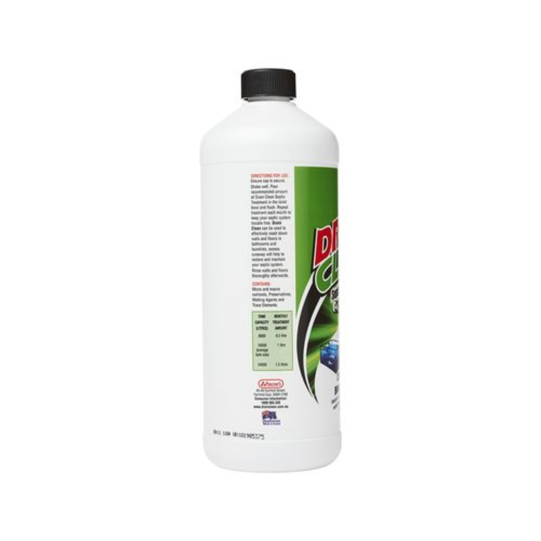 Drain Clean Septic Tank Treatment 1L Reduce Unpleasant Odours Clears Blockages