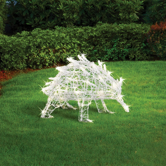 Lytworx Glowing Echidna Statue Warm White LED Solar Powered Xmas Decor Outdoor