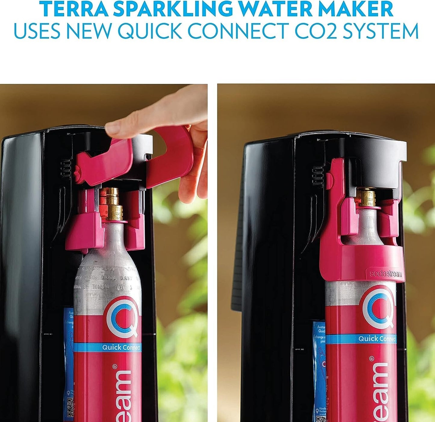 SodaStream Soda Maker Terra Megapack Sparkling Water + 2 x 1L Bottle