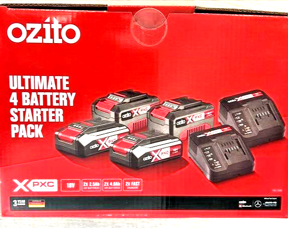 Ozito 18V Battery and Charger Pack Replacement 2.5Ah 4.0 AH Fast Charging