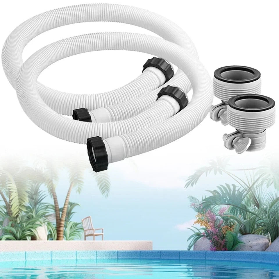 2x Genuine Intex Hose with Hose Adapters B Diameter Pool Filter Pump Accessories