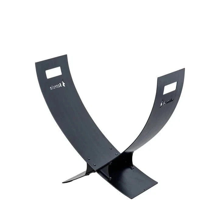 Scandia Curved Cantilever Firewood Holder  Fire Place Firewood Log Holder Steel