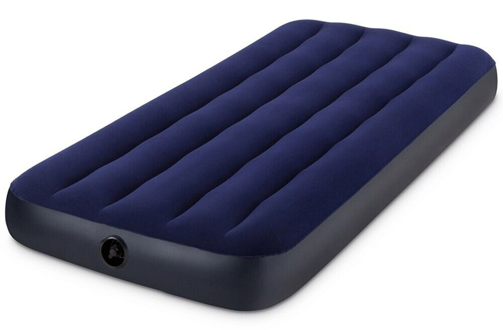 Intex Single Classic Downy Airbed Inflatable Mattress Travel Camping 76cm