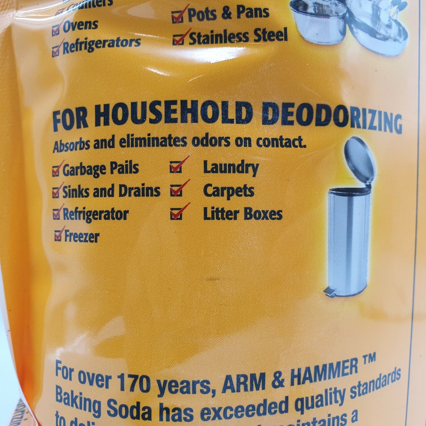 6.1kg Arm & Hammer Baking Soda Food Grade Bulk Cleaning Resealable Bag Bicarb