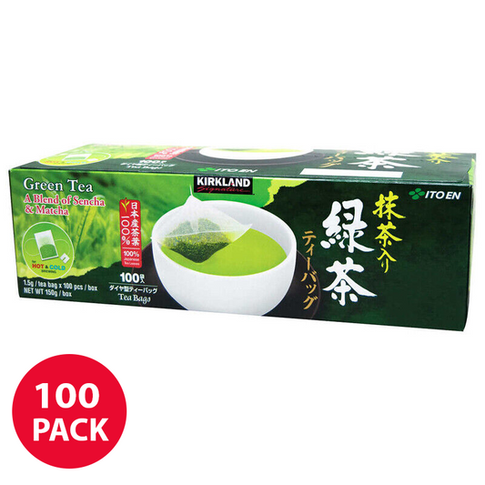 Kirkland ITO EN Japanese Green Tea Bags Matcha Blend Leaves 100 Pack Tea Bag