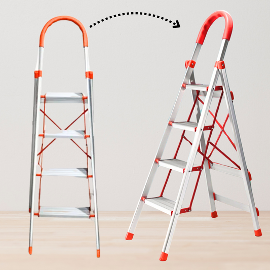 Katashi 4 Step Ladder Aluminium Multi Purpose Folding Light Weight Platform