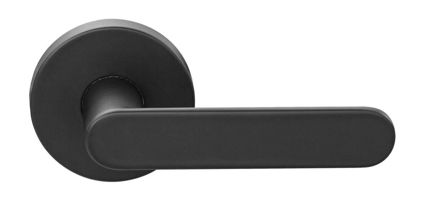 Ikonic Oslo Privacy Lever Set Door Lock Handle Bedroom Office Locking Matte Blac