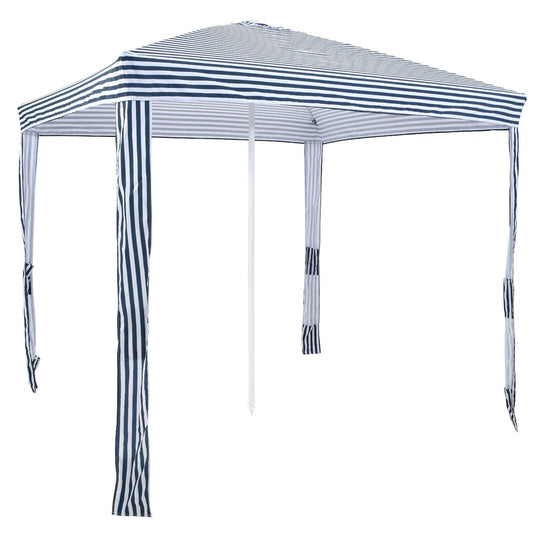 Marquee Gazebo Tent  Folding Portable Outdoor Event Sun Shade Blue White Stripe