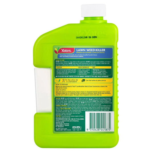 Yates Bindii And Clover Lawn Weedkiller Concentrate 500ml Garden Weeds Grass