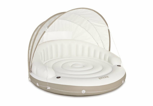 Intex Canopy Inflatable Pool Island Float Lounge Mattress Sun Shade 199x150cm.