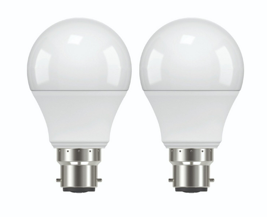 Luce Bella LED Light A60 B22 806lm Cool White 8W Lighting Bulb Globe 2 Pack