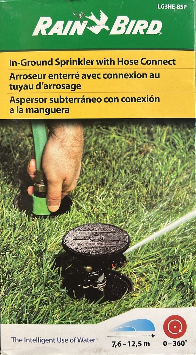 Rainbird In-Ground Impact Sprinkler with Hose Connect Pop Up Garden Irrigation