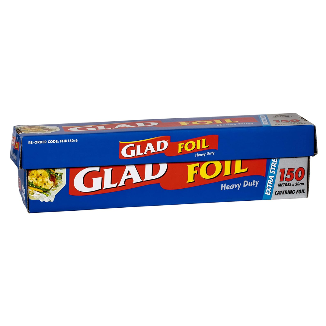 Glad Foil Sealing Wrap Food Wrapping Cover Heavy Duty Multipurpose 150M x 30cm