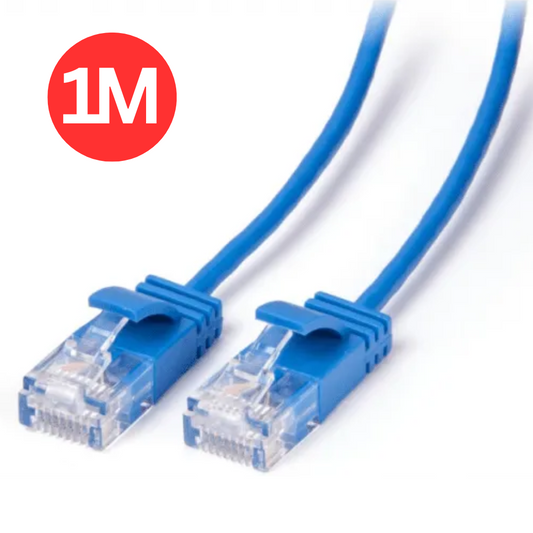 Laser Ultra Slim Cat6 Network Cable 1M NBN Modem LAN Router Connector Blue