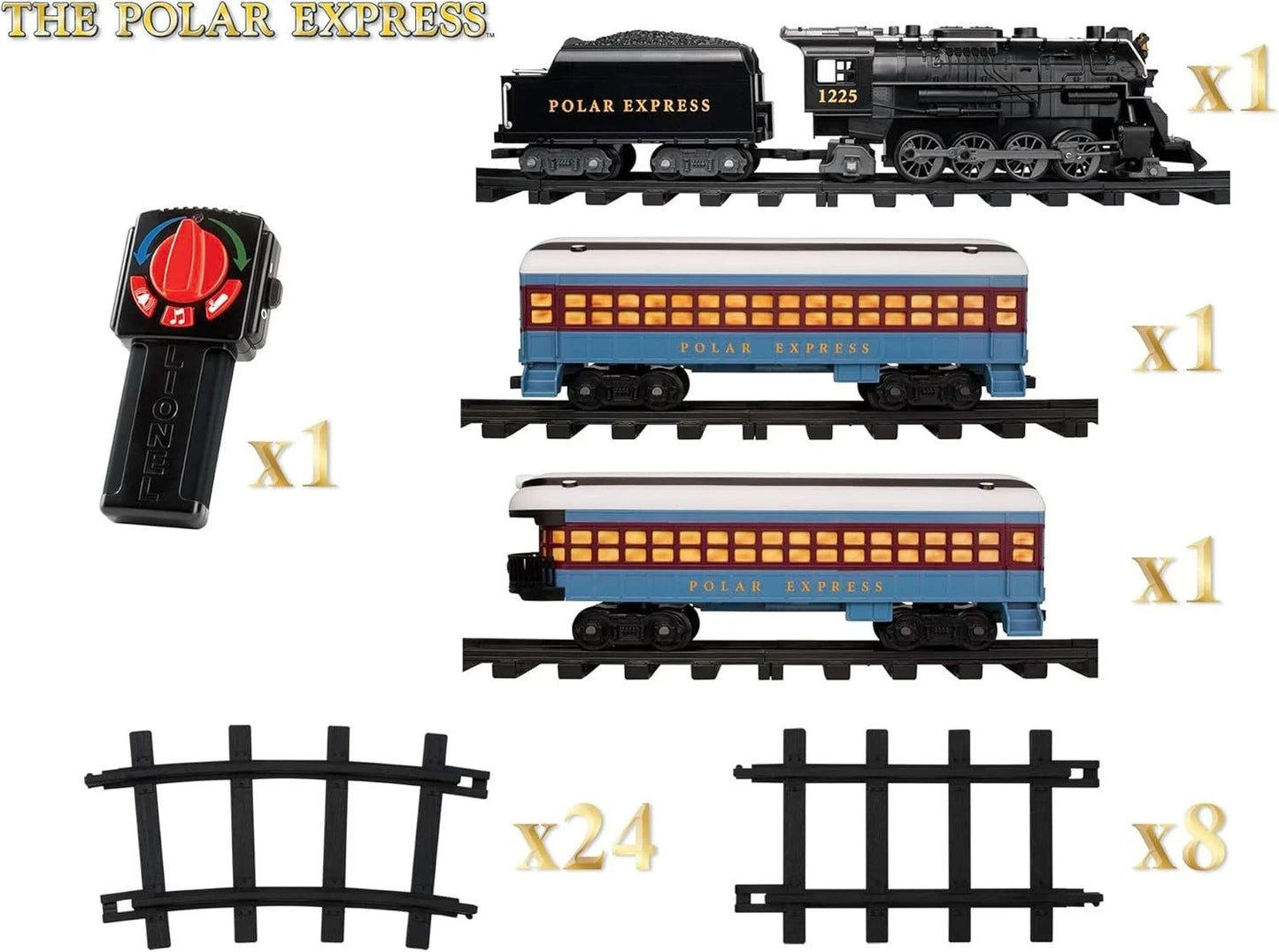 Lionel The Polar Express Train Set 37 Piece Battery with Bluetooth Ready-to-Play