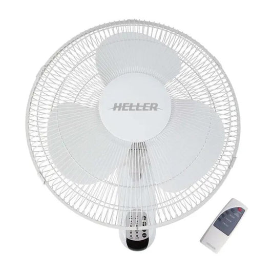 Heller 40cm Wall Fan W/ Remote Control 3 Speed Fixed Oscillating Tilt Adjustable