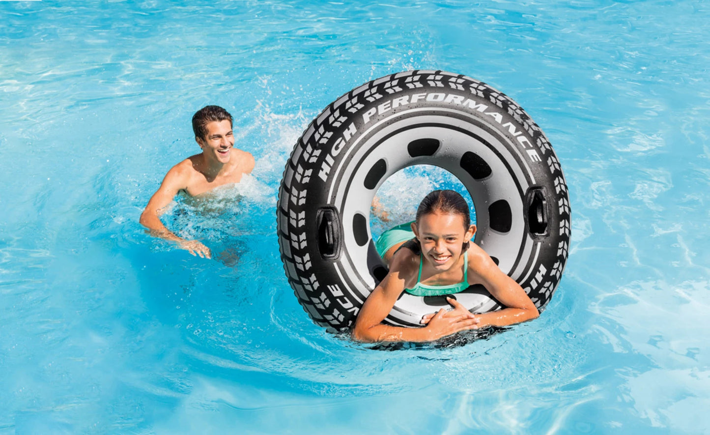 Intex Inflatable Ride-On Float Monster Truck Tyre Tube Pool Floating Kids Toy