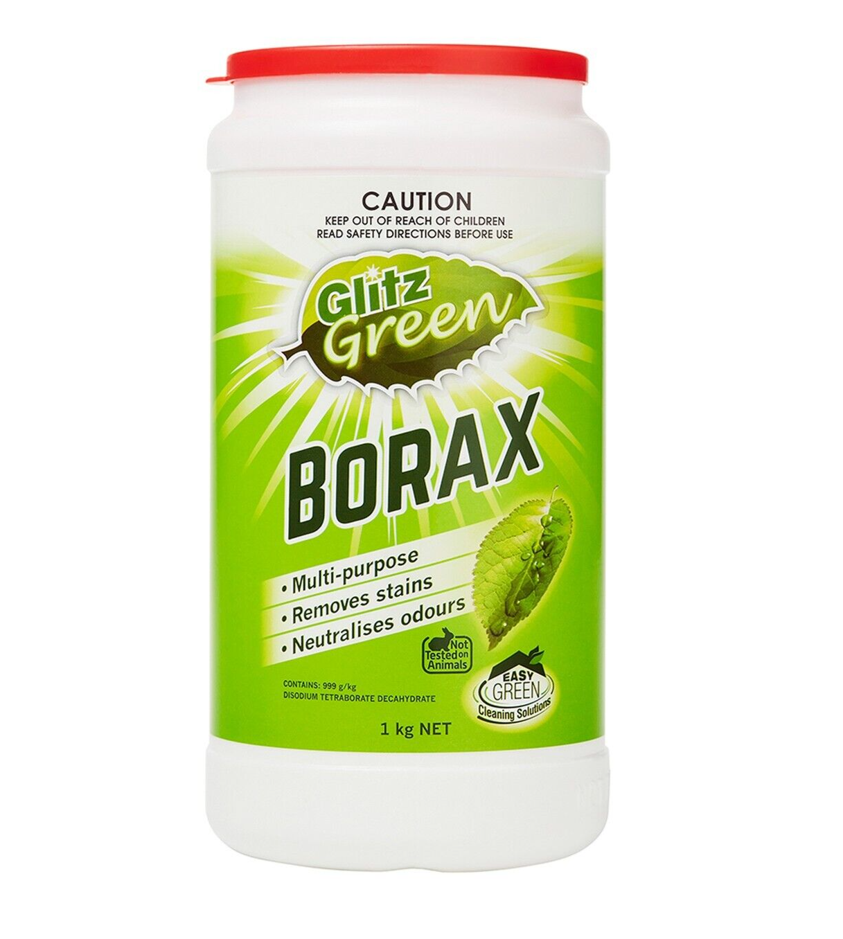 Glitz 1kg Green Borax Stain Slime Remover Deodoriser Insect Killer Weed Control